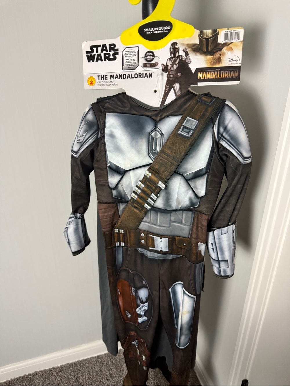 Star Wars The Mandalorian Kids Costume - Brown & Silver size 5/6